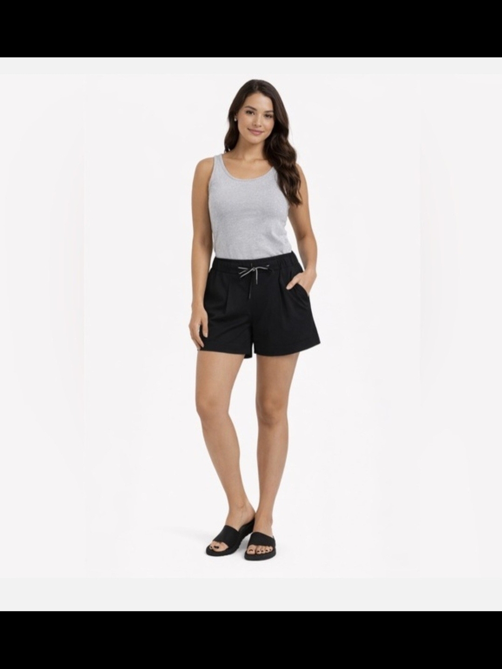Diadora Black Drawstring Women's Shorts